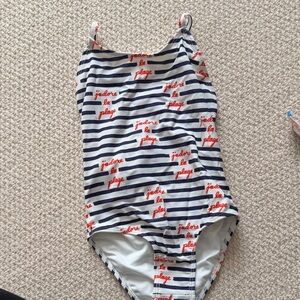 Striped Kids Swim One Piece